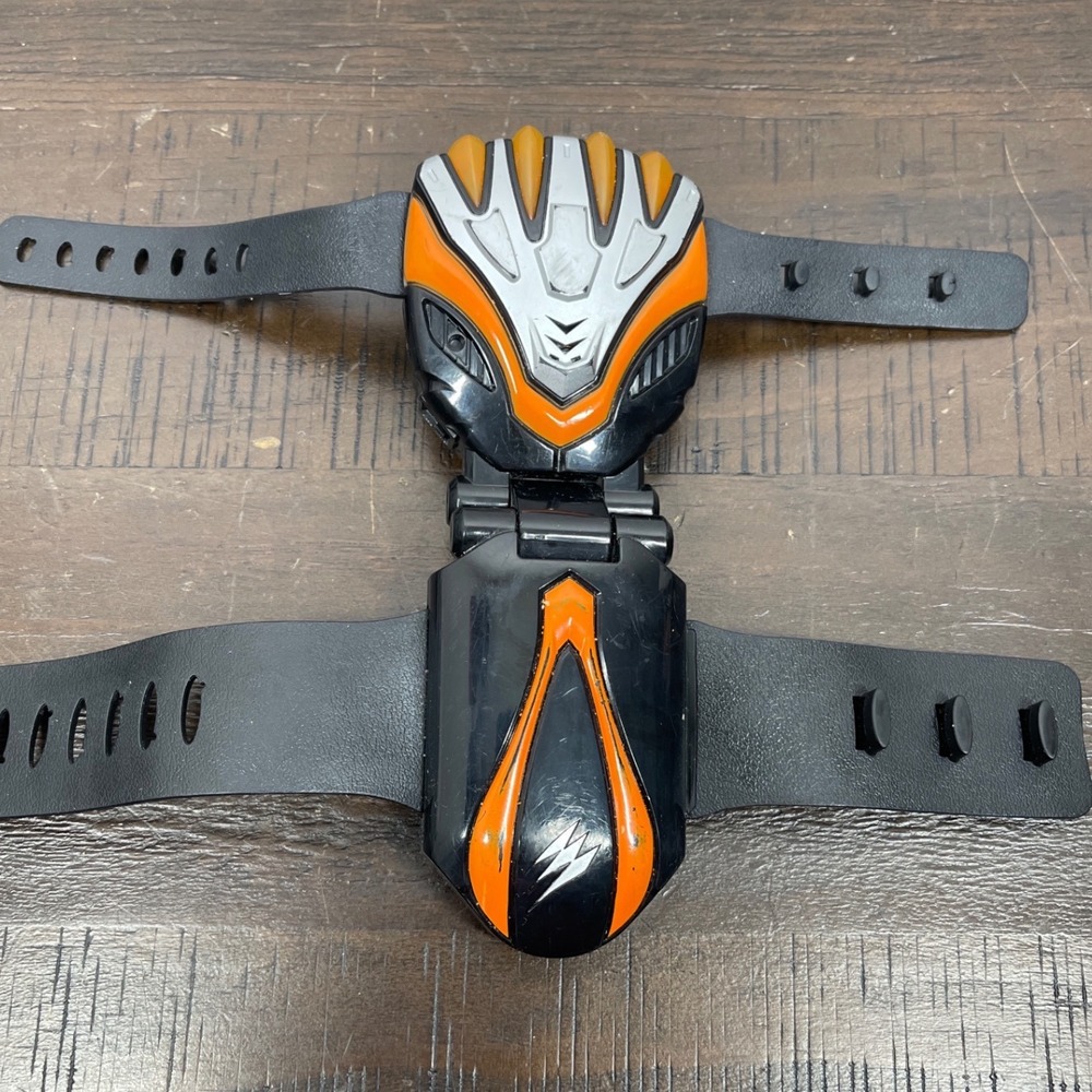 Power Rangers Jungle Fury Solar Morpher Rhino Ranger Orange Black Arm Band Toy